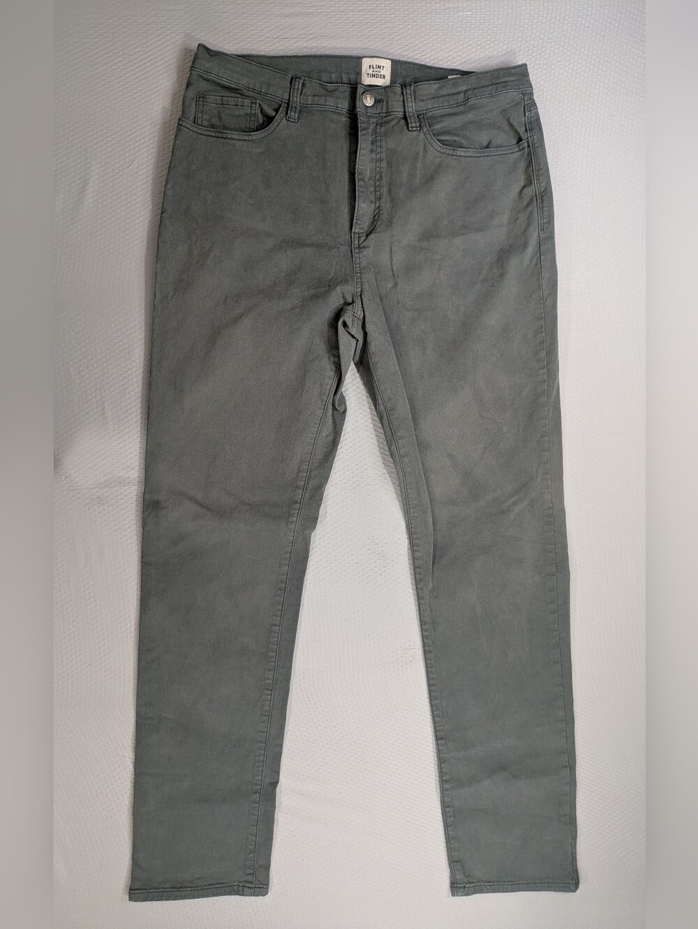Flint And Tinder Pants Mens 34x32 Gray 365 Chino Trousers Tapered Fit Huckberry
